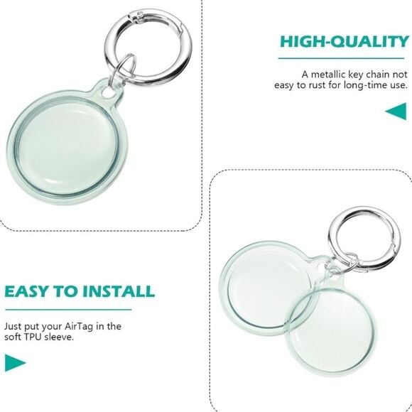 2 Pcs Wear-Resistant Portable Case TPU Cover Storage Box Key Ring Accessory - Picture 5 of 15